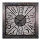 Widdop Hometime Square Wooden Wall Clock Metal Numbers 60cm W7448BR