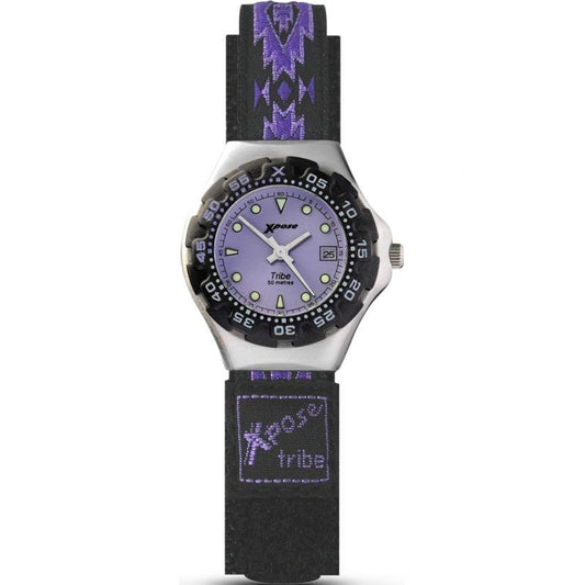 Sekonda Xpose Childrens/Ladies fabric strap Watch black/purple 3315
