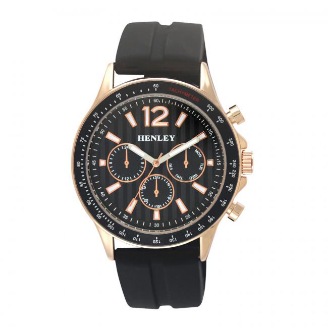 Henley Mens Multi Eye Silicone Sports Rubber Strap Watch H02206 Available Multiple Colour