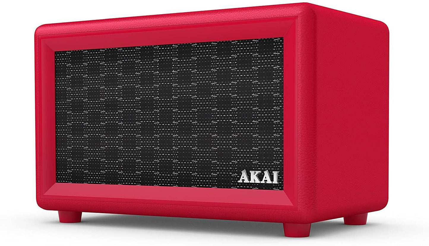 Akai Retro Design Bluetooth Speaker with Built-In Rechargeable Battery A58052R