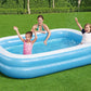 Bestway Family Rectangular Inflatable Pool Blue / White 8'7" X 69" X 20"
