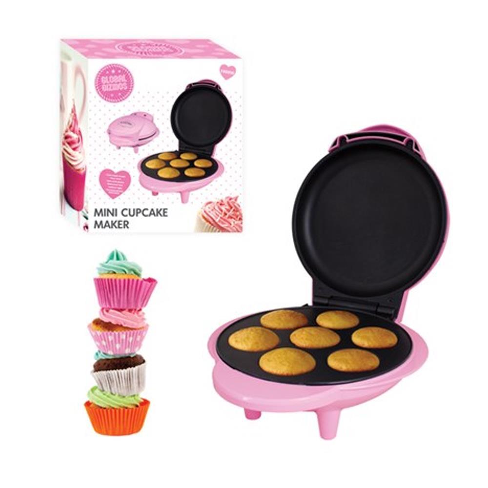 Global Gizmos Mini Cupcake Maker 1000w Non-Stick 35590