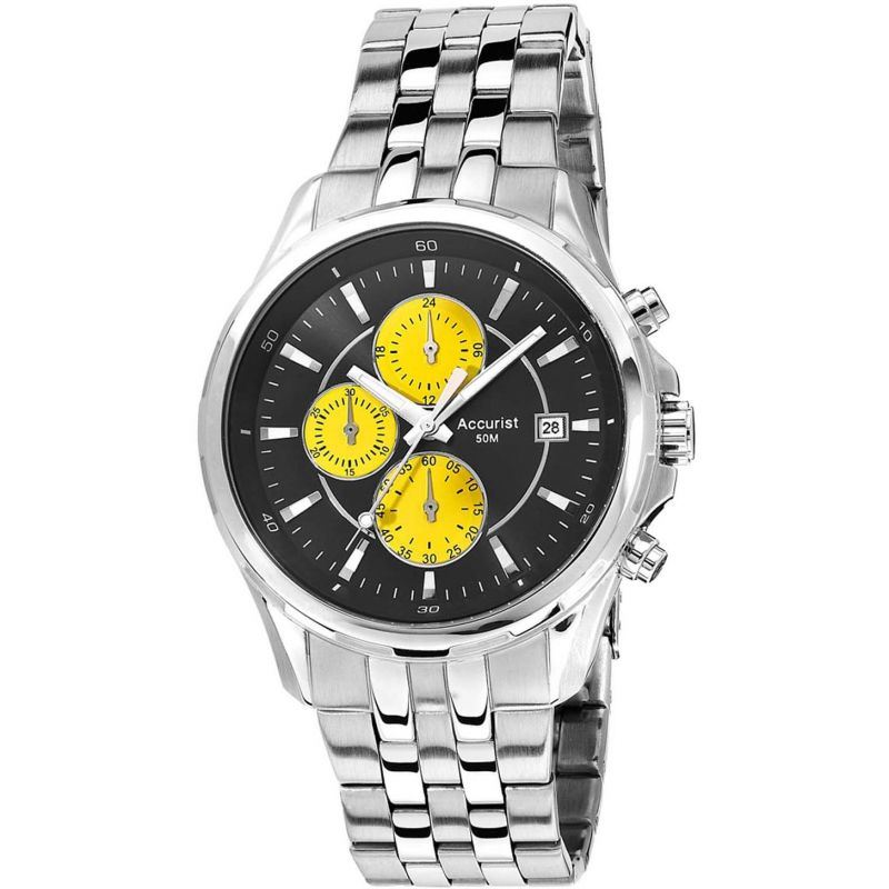 Accurist London Men's Chronograph Stainless Steel Bracelet Watch MB932BY