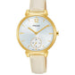 Pulsar Womans Cream Leather Strap Silver Dial Watch PN4058X1