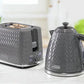 Daewoo Argyle Grey Kettle And Toaster Combo