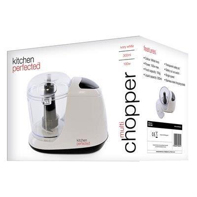 KitchenPerfected 100w 300ml Multi Chopper - Ivory White E5413WI