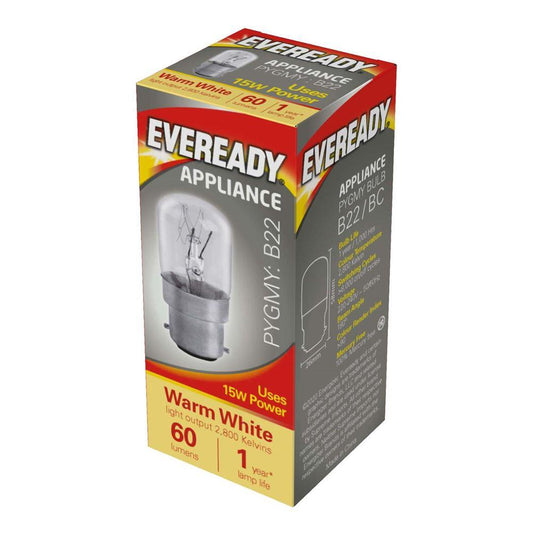 Eveready S1053 Pygmy Bulb B22 (BC) 60lm 15W Warm White (Pack of 10)