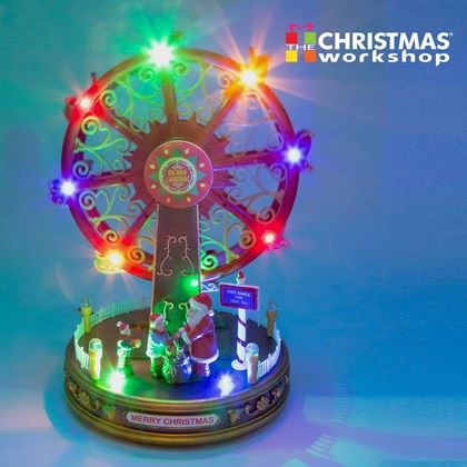 Christmas Workshop LED Revolving Red Ferris Wheel (Carton of 2)