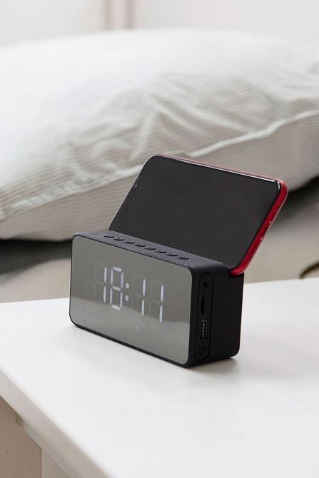 Akai Core Digital Alarm Clock with Bluetooth Speaker Black