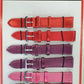 Watch Straps Metallic Colours Red/Pink/Purple 1012.02 Available Sizes 12mm - 20mm