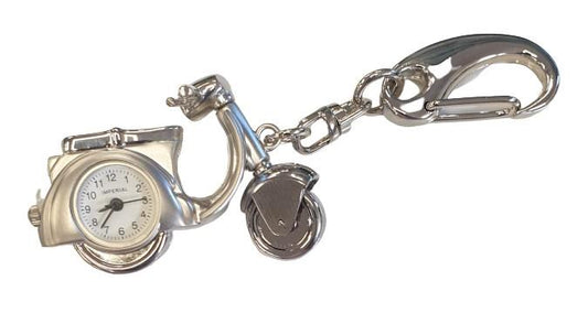 Imperial Key Chain Clock Scooter Silver IMP731