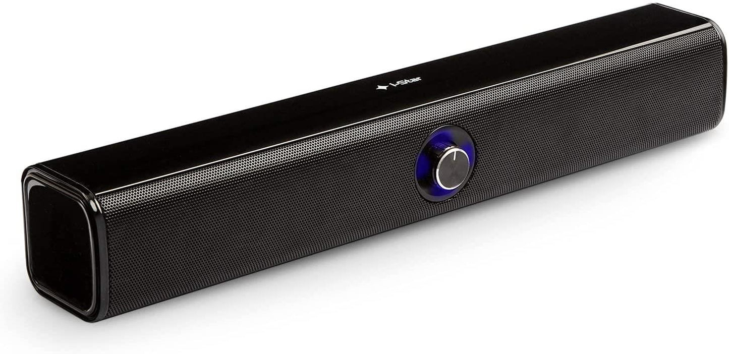 Soundbar Mini Portable Bluetooth PC and TV Speakers, Compact 20W Wireless Computer