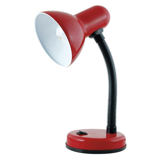 HomeLife 35w 'Classic' Flexi Desk Lamp - Cardinal Red (Carton of 20)