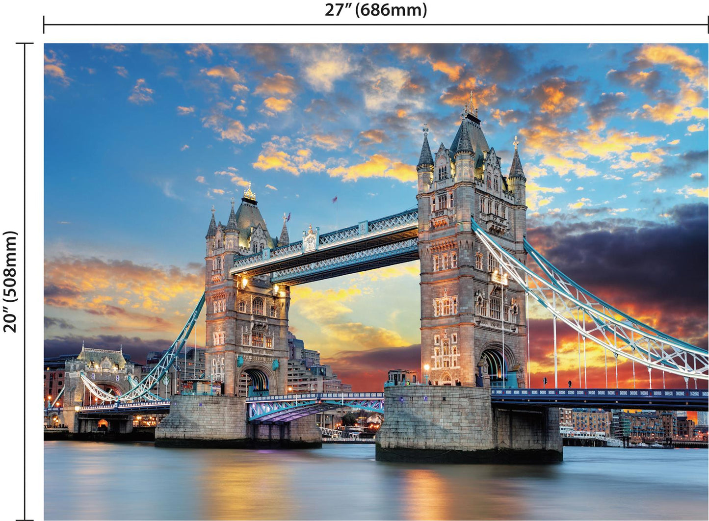 St Helens Home and Garden 1000 Piece Jigsaw Puzzle - Tower Bridge at Sunset