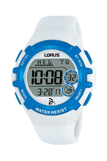 Lorus Unisex Adult Digital Watch with Silicone Strap R2393LX9