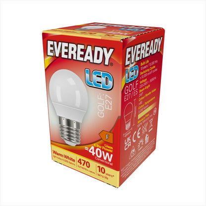 Eveready S13606 LED Golf Bulb 40w E27 (ES) WW (Pack of 5)