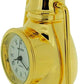 Miniature Clock Gold Plated Metal Hurricane Lamp Solid Brass IMP77 - CLEARANCE NEEDS RE-BATTERY