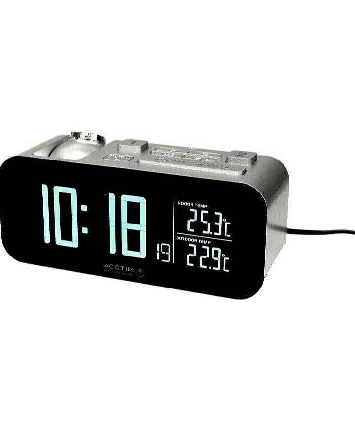 Acctim Colton Radio Controlled Projection Clock VA Display & Temp Sensor 71747