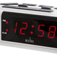 Acctim Adelphi Red LED Mains Electric Bold Bedside Alarm Clock 15082