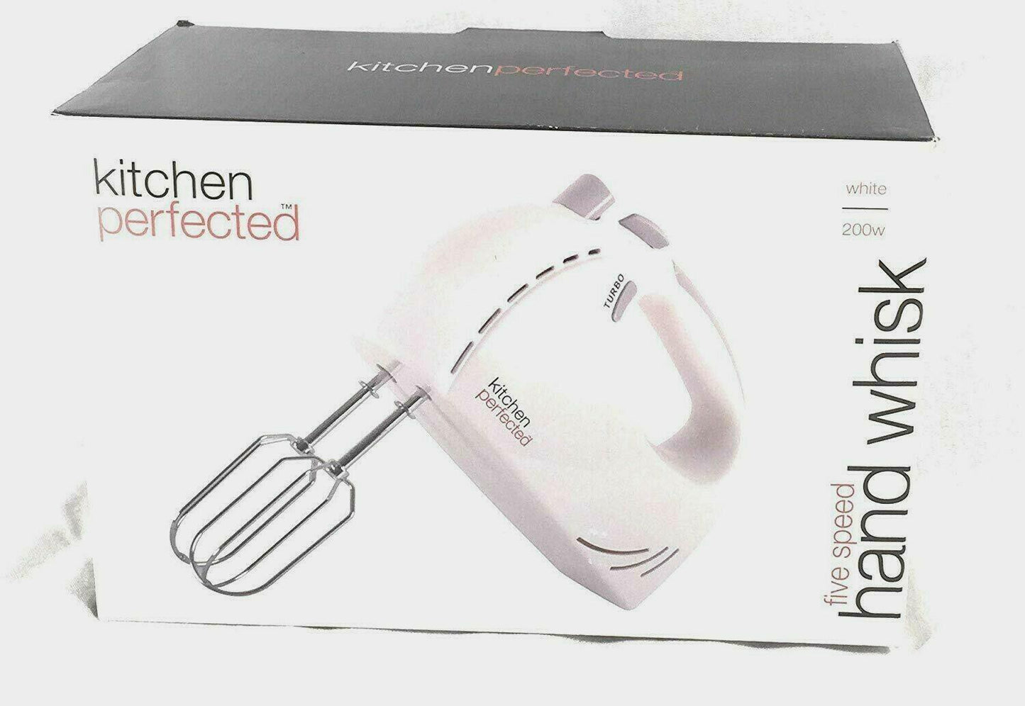 KitchenPerfected 200w Hand Whisk Table Top Blender - White E5433WH