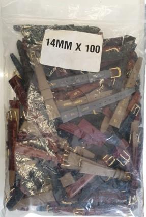 100PCS Assorted Watch Straps In One Size Available pack size 12mm-20mm