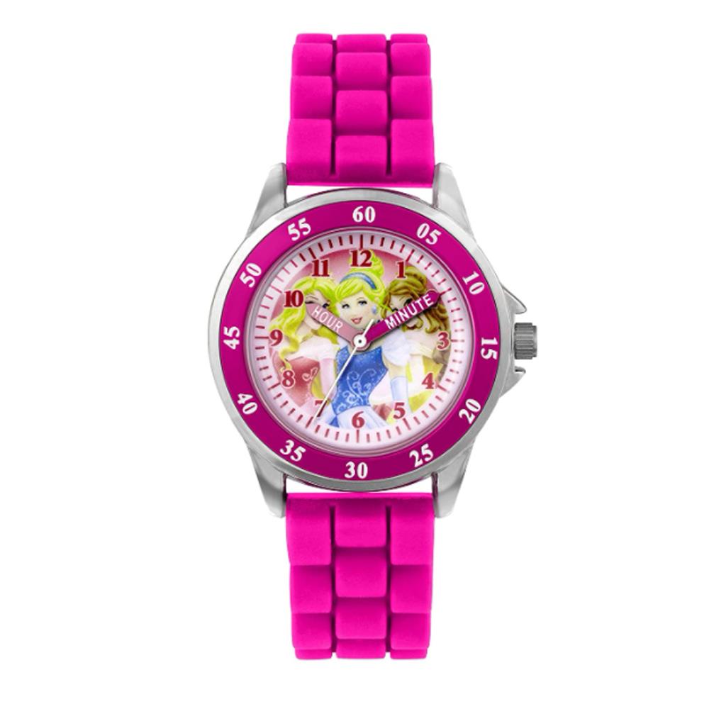 Disney Princess Girls' Time Teacher Quartz Watch with Rubber Strap – PN1078