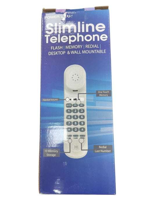 Powerplus Slimline Telephone- White