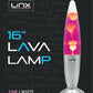 Linx 16" Lava Lamp - Pink/White