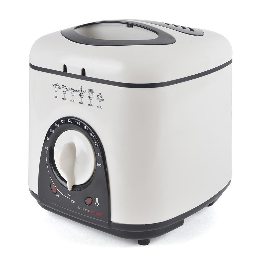 Kitchen Perfected 1.0Ltr Compact Deep Fryer - Ivory White