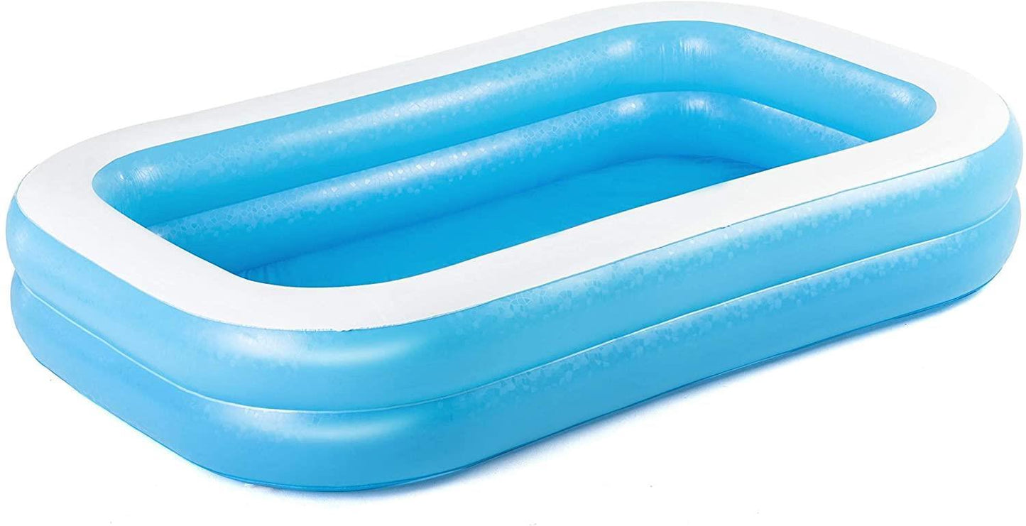 Bestway Family Rectangular Inflatable Pool Blue / White 8'7" X 69" X 20"