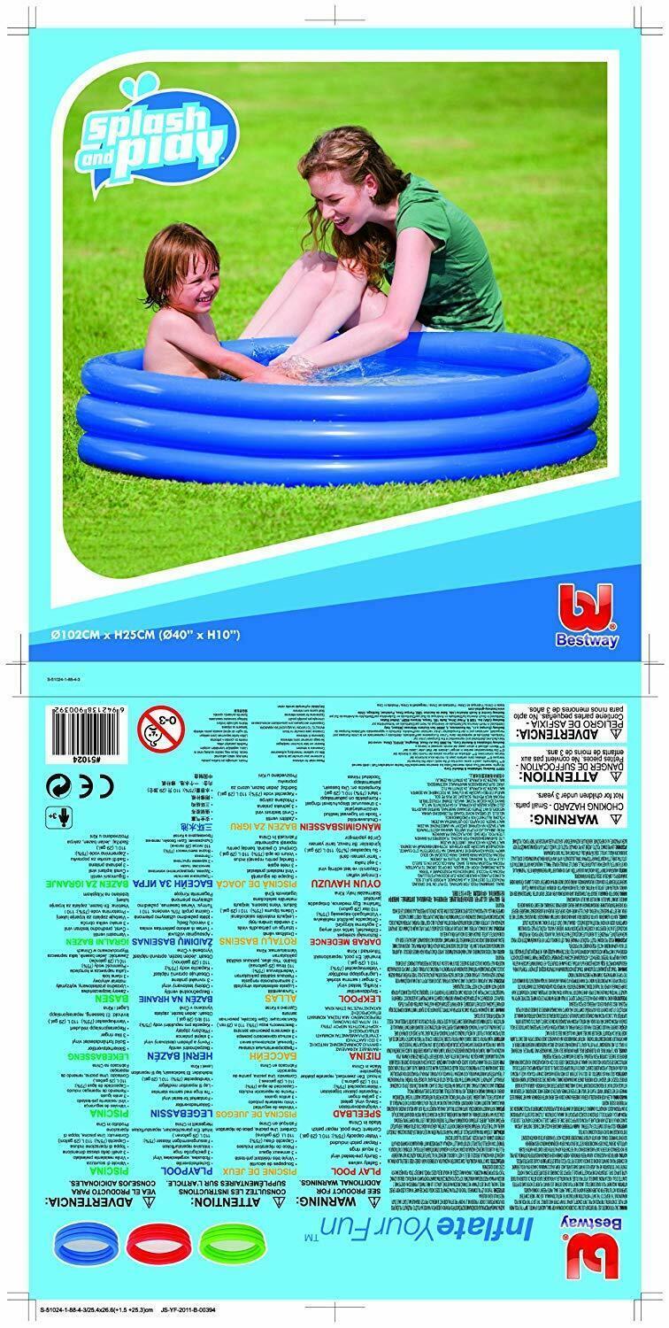 Bestway Play Pool 3 Ring Size  48" x 10"