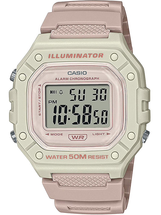 Casio Collection PVC 43mm 5ATM WATCH W-218HC-4A2VDF