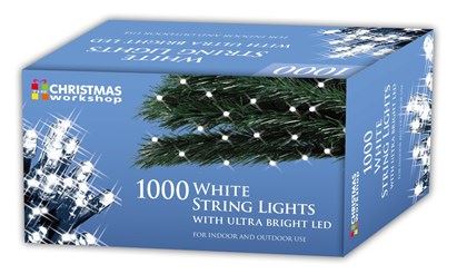 Christmas Workshop 1000 LED White Chaser Lights (Carton of 4)