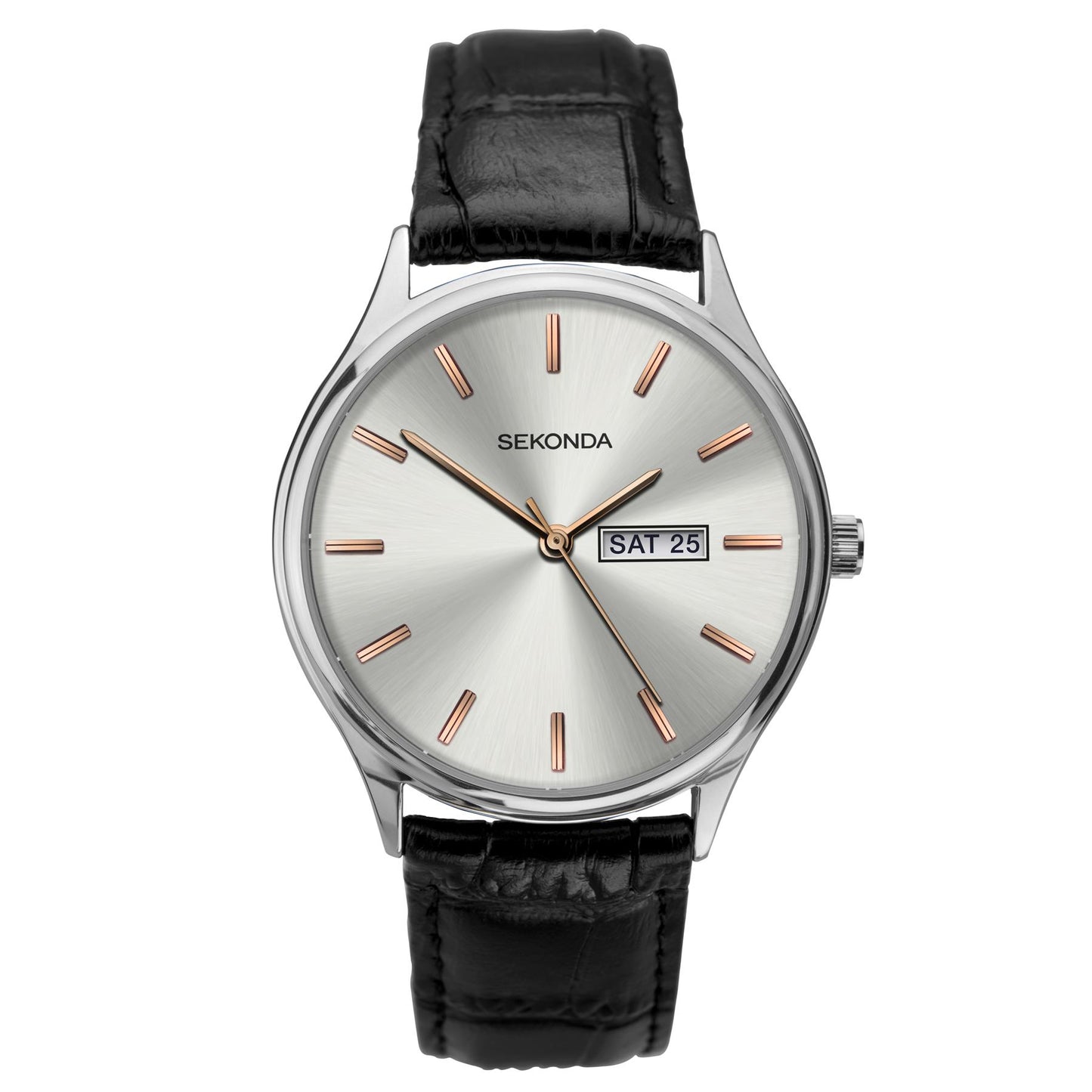 Sekonda Men Fashion Day/Date Leather Strap Watch 1686