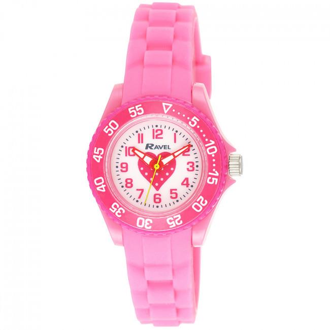 Ravel Childrens Boys & Girls Silicone Rubber Watch R1807-Hot Pink/Red/Blue/Pink