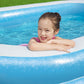 Bestway Family Rectangular Inflatable Pool Blue / White 8'7" X 69" X 20"