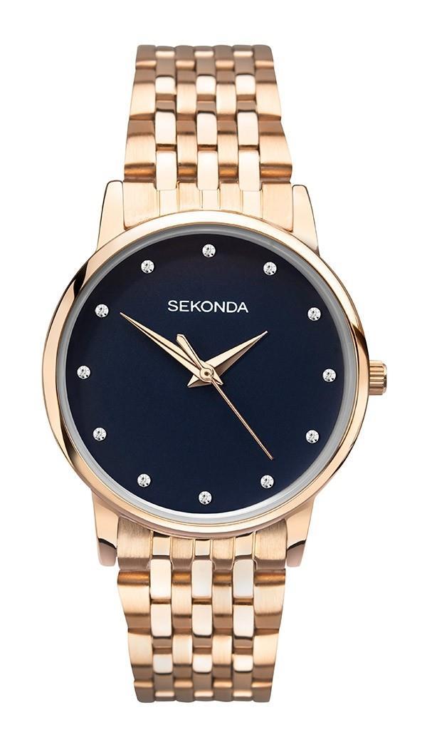 Sekonda Ladies Fashion Rose Gold Bracelet Watch 2431