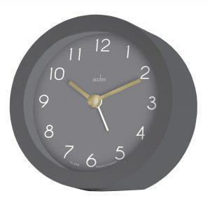 Acctim Mila Analogue Round Alarm Clock White/Mauve Blush/Aston Grey