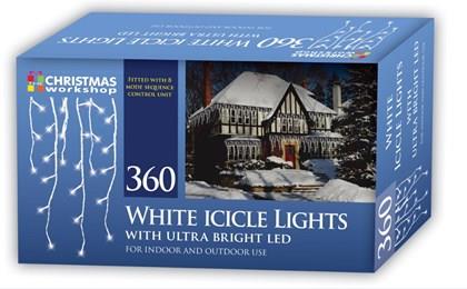 Christmas Workshop  360 LED Icicle Chaser Lights White- 78640