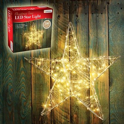 Christmas Workshop 3D LED Metal Star Light (Carton of 4)