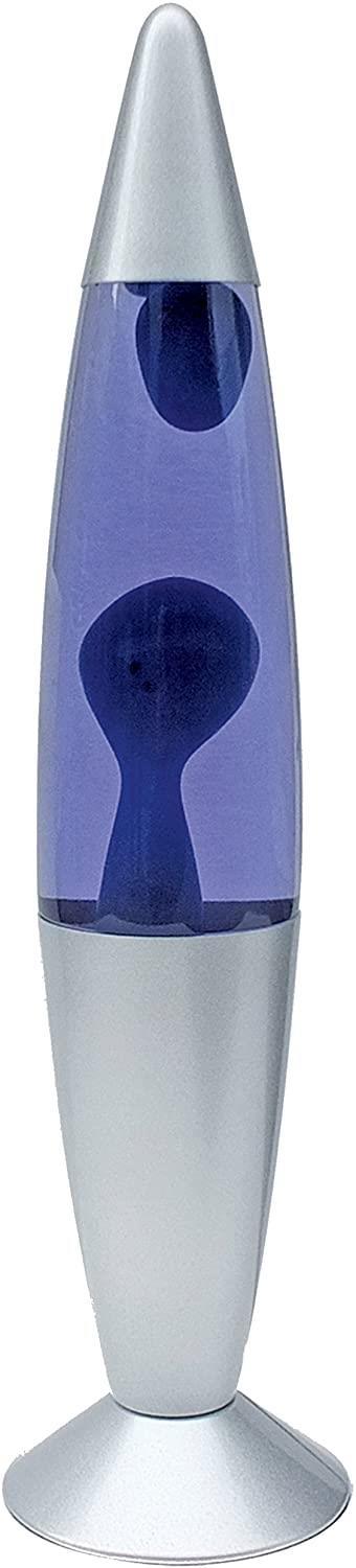 Global Gizmos 16 Inches Tall Blue Wax/ Purple Liquid Lava Lamp- 48810