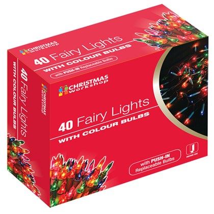 Christmas Workshop 40 Shadeless Multi Colour Fairy Lights (Carton of 60)