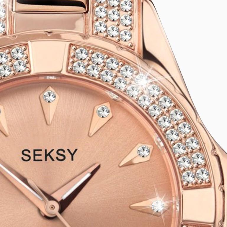 Seksy Ladies Fashion Designer Rose Gold Bracelet Watch 4669