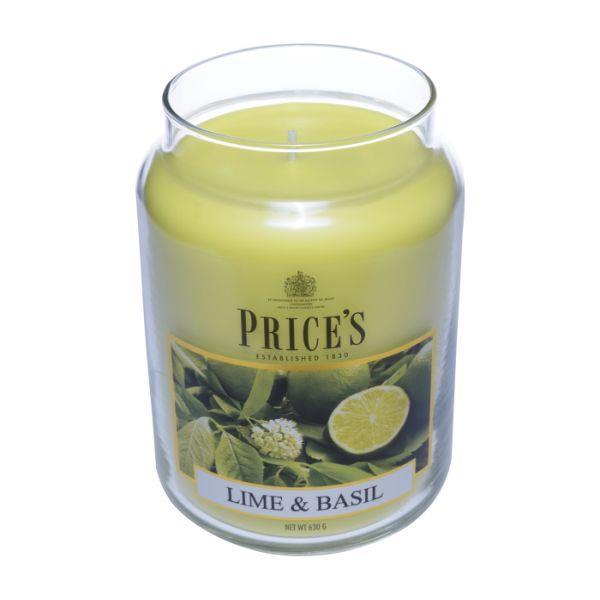 Price's Large Jar Candle Lime & Basil PBJ010690