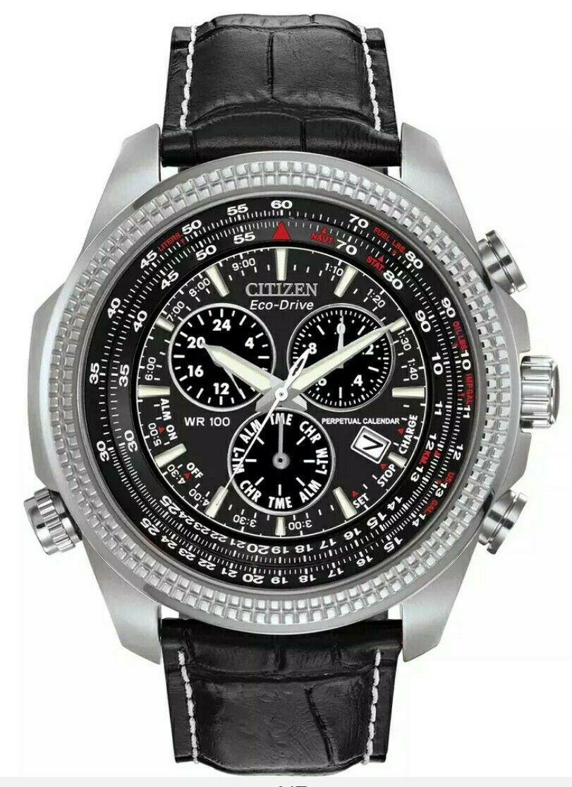 Citizen Eco-drive Pilot Perpetual Calendar Mens Watch BL5401-09E