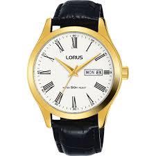 Lorus Mens Classic Analogue Leather Strap Watch Rxn54dx9