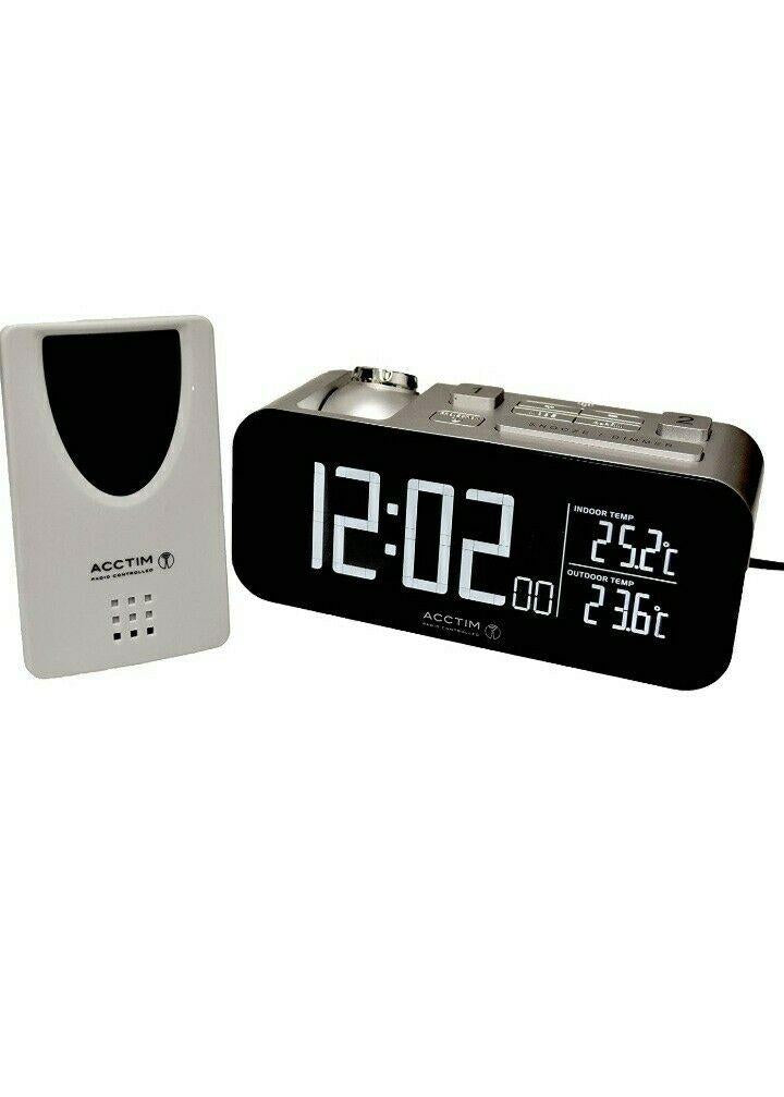 Acctim Colton Radio Controlled Projection Clock VA Display & Temp Sensor 71747