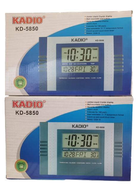 Kadio Digital Wall Mounted Clock with Temperature Day/Date Display KD-5850 Available Multiple Colour