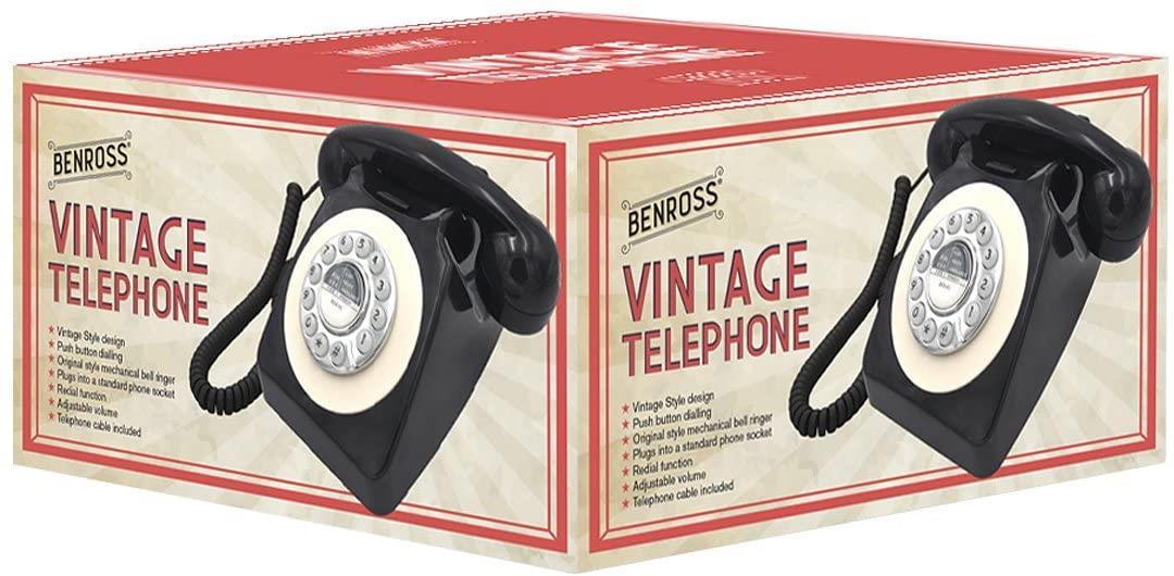 Benross Classic Retro Vintage Telephone Black- 44520