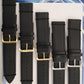 Leather Black Long Watch Straps Pk10 Available size 6mm - 24mm 1055